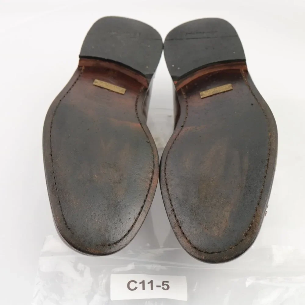 Vintage Brassboot Mens Tassel Loafer Size 10.5 Brown Leather Handmade Dress Shoe